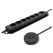 Listwy zasilające - QOLTEC Listwa zasilająca antyprzepięciowa z wyłącznikiem nożnym | 7 gniazd | 1,5m - miniaturka - grafika 1