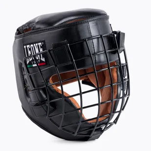 Kask bokserski LEONE 1947 Fighter black - Ochraniacze do sportów walki - miniaturka - grafika 1
