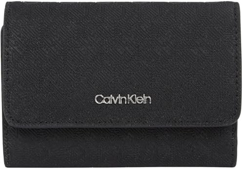 Calvin Klein Damski portfel CK MUST SMALL TRIFOLD Trifold, czarny mono, rozmiar 0ne, Czarny, pojedynczy, 0ne Size