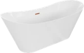 Wanny - Mexen Celia wanna wolnostojąca 170 x 75 cm, biała, przelew miedź szczotkowana - 52331707500-65 - miniaturka - grafika 1
