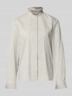 Bluzki damskie - Bluzka koszulowa z krytą listwą guzikową model ‘Blaer’ - miniaturka - grafika 1