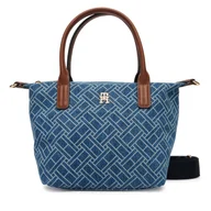 Torebki damskie - Torebka Tommy Hilfiger Popette Mini Tote Denim Flag AW0AW18612 Niebieski - miniaturka - grafika 1