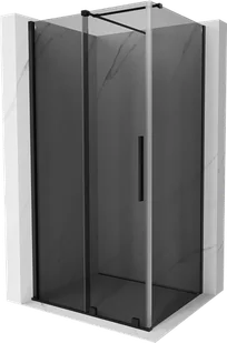Mexen Velar kabina prysznicowa rozsuwana 100x85 cm, grafit, czarna - 871-100-085-41-70 - Kabiny prysznicowe - miniaturka - grafika 1