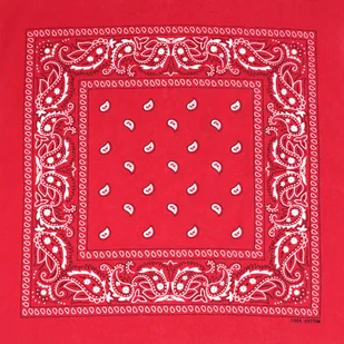 Bandana bandamka bandana czerwona chusta paisley - Apaszki i szaliki damskie - miniaturka - grafika 1