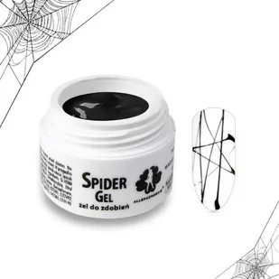 SPIDER GEL Allepaznokcie BLACK żel uv do zdobień - Żele do paznokci - miniaturka - grafika 1