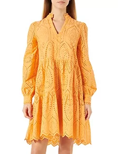 Sukienki - YAS Damska sukienka Yasholi Ls Dress S. Noos, Mock Orange, XXL - grafika 1