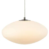 Lampy sufitowe - Lampa wisząca nad stół Locus 108437 Markslojd owalna szklana biała - miniaturka - grafika 1