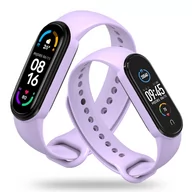 Akcesoria do smartwatchy - GUMOWA OPASKA XIAOMI MI BAND 5 / 6 / 6 NFC / 7 / 7 NFC FIOLETOWA - miniaturka - grafika 1