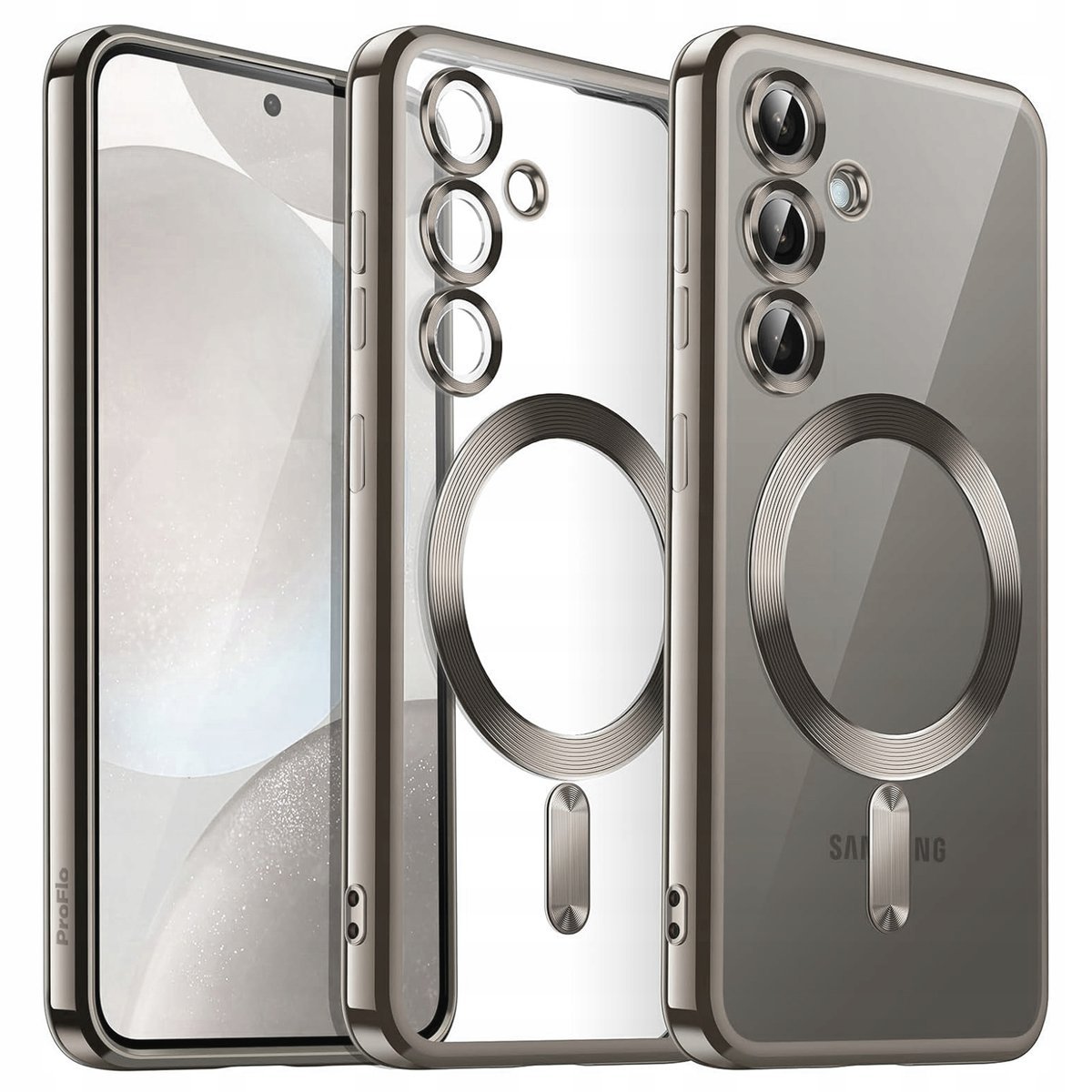 Etui ProFlo do SAMSUNG S25+ Plus Tytan Naturalny do MagSafe Ochrona Aparatu