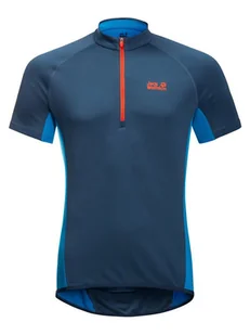 Jack Wolfskin Koszulka kolarska "Tourner" w kolorze granatowym - Koszulki sportowe męskie - miniaturka - grafika 1