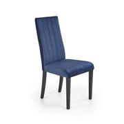 Krzesła - Krzesło Drewniane Diego 2 Czarny / Granatowy Halmar - miniaturka - grafika 1
