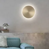 Lampy ścienne - Paul Neuhaus Kinkiet LED Akku Puntua Ø 25 cm mosiądz mat - miniaturka - grafika 1