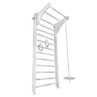 Wyposażenie sportowe i gimnastyczne - Małpiszon, Drabinka Gimnastyczna Kinder Wood Biała Małpiszon - miniaturka - grafika 1