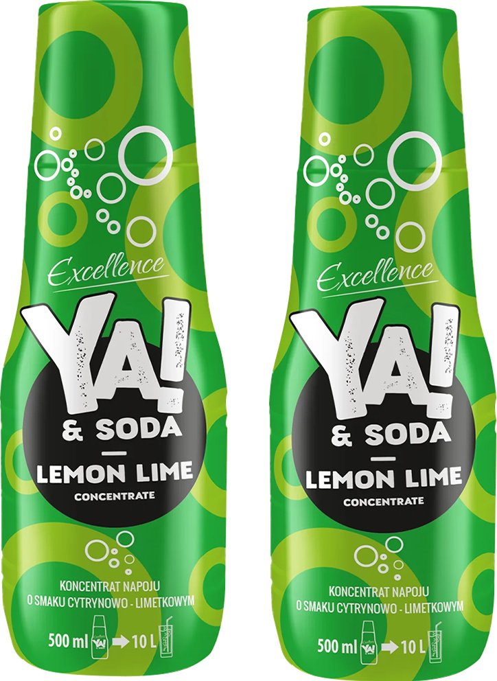 2x SYROP YA!&SODA CYTRYNOWO LIMETKOWY KONCENTRAT DO SATURATORA 500ml