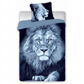 Pościel dla dzieci - Pościel Lew 160x200 70x80 Bawełna Realistyczny Nadruk Zwierzęta Na Zamek - miniaturka - grafika 1