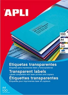 APLI 10969 Etykiety 99,1 x 38,1 przezroczyste - Etykiety do drukarek - miniaturka - grafika 1