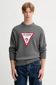 Swetry męskie - Guess Jeans sweter bawełniany kolor szary M4BR32 Z3HM1 - miniaturka - grafika 1