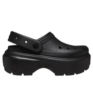 Klapki i japonki damskie - Klapki Crocs Stomp Clog 209347-001 - czarne - miniaturka - grafika 1