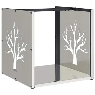 vidaXL Stojak na drewno opałowe 40x40x40 cm Stal nierdzewna - Wózki magazynowe - miniaturka - grafika 1