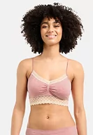 Biustonosze - Billet Soft, Zestaw 2 Biustonoszy bez fiszbinów, Zen Koronka 56SAA20, Chiny Różowe + Kreda, 34-36, Kobiety, Różowy Chiny + Kreda - miniaturka - grafika 1