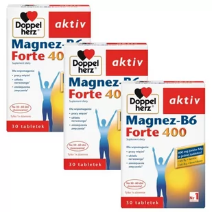 Doppelherz Aktiv Magnez-B6 Forte 400, 30 tabletek - Witaminy i minerały - miniaturka - grafika 1