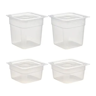 Zestaw 4 pojemników z polipropylenu, 2 x 0,95 l, 2 x 0,47 l, 4 x pokrywki szczelne, przezroczyste CAMBRO, Fresh Pro Mini - Pojemniki kuchenne - miniaturka - grafika 1