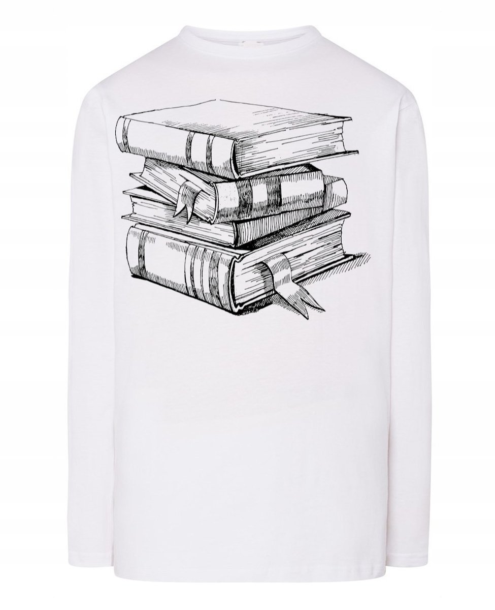 Longsleeve męski nadruk Książki Rozm.4XL