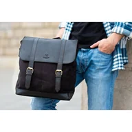 Plecaki - Plecak męski czarny PAOLO PERUZZI GA432 - miniaturka - grafika 1