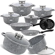Zestawy garnków i patelni - TEMU Zestaw Garnków Kuchennych Marmurowych 12 el. Garnków do Gotowania i Smażenia Patelnie Indukcja Gaz Garnek Kuchenny Patelnia Marmurowa - miniaturka - grafika 1