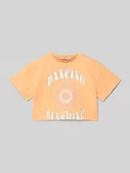 Koszulki dla dziewczynek - T-shirt krótki z nadrukiem z motywem - miniaturka - grafika 1