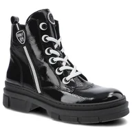 Botki damskie - Czarne Botki Nessi Damskie Wygodne Buty Jesienne - miniaturka - grafika 1