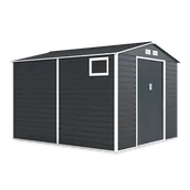 Altany ogrodowe - Domek Narzędziowy 277x323cm MONTREAL Cold Grey nowoczesny z oknami, na rower, na narzędzia, gospodarczy, pojemny Szopa Ogrodowa Hardmaister - miniaturka - grafika 1