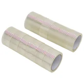 Taśmy klejące - vidaXL Taśma pakowa, 12 rolek, przezroczysta, 48 mm x 66 m - miniaturka - grafika 1