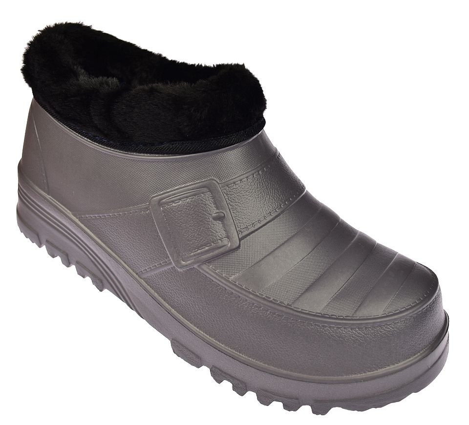 Kalosze męskie piankowe EVA krótkie ocieplane szare 18062 rozmiar: 41