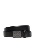 Paski - Calvin Klein Pasek Męski Emblem Plaque Buckle 32Mm LV04D7046G Czarny - miniaturka - grafika 1