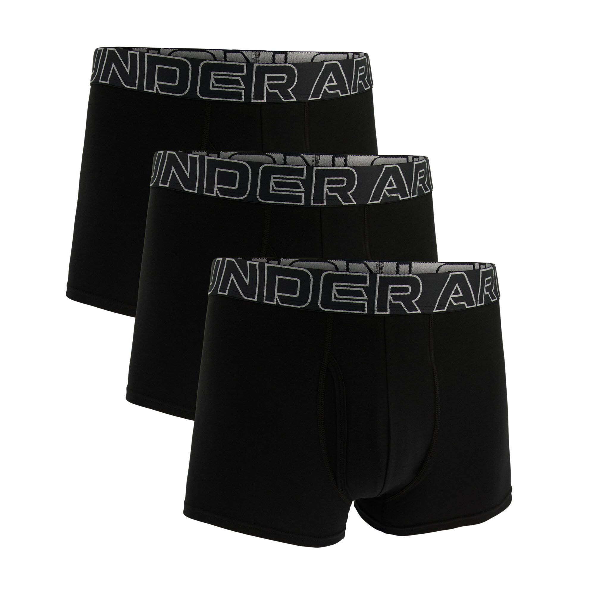 Bokserki męskie Under Armour Perf Cotton Solid 3in 3Pack Black XXL