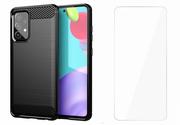 Szkła hartowane na telefon - Samsung Braders Etui Carbon Case + Szkło Hartowane Płaskie do Galaxy A52 5G / 4G - miniaturka - grafika 1