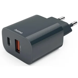 Ładowarka siecowa HAMA ECOSENTIAL 20W PD Antracyt - Ładowarki do telefonów - miniaturka - grafika 1