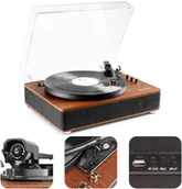 Gramofony - Fenton RP162D HQ BT ciemne drewno one size - miniaturka - grafika 1