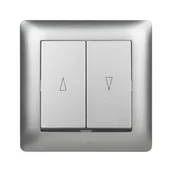 Wyłączniki światła i elektryczne - Wyłącznik żaluzjowy ASTORIA srebrny ELEKTRO-PLAST - miniaturka - grafika 1