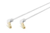Kable miedziane - DIGITUS LAN Kabel Cat 6A - 15m - Wtyczka kątowa 90° - Kabel sieciowy RJ45 - Ekranowany S/FTP - Szary - miniaturka - grafika 1