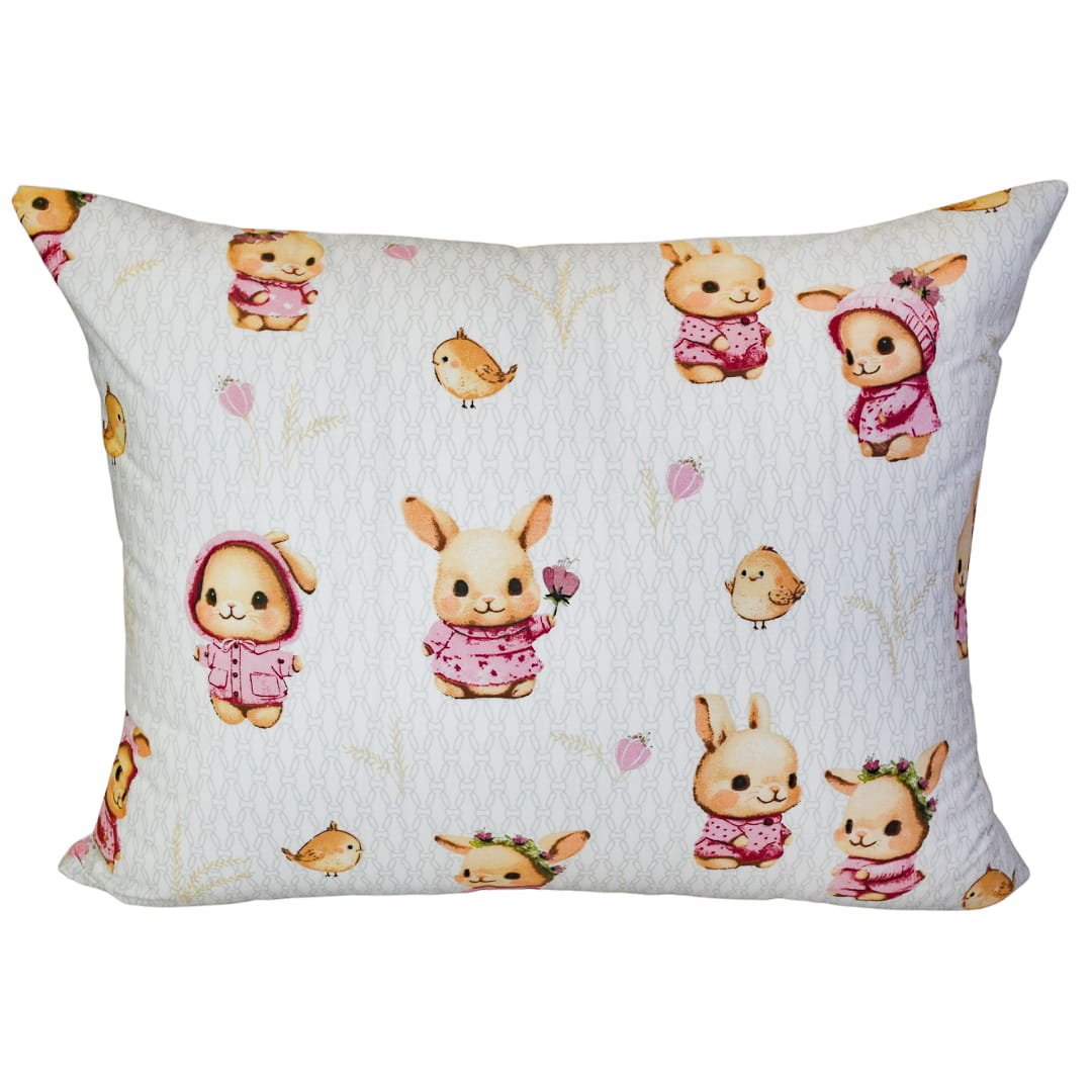 Poszewka Dziecięca 40x60 Bawełniana Króliczki Róż Wysoka Jakość Polski Producent