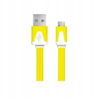 Kable komputerowe i do monitorów - EB182Y ESPERANZA KABEL MICRO USB 2.0 A-B M/M 1.8M PŁASKI ŻÓŁTY - miniaturka - grafika 1
