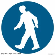 Tablice BHP - SIGNPROJECT GK020 - Nakaz przechodzenia w oznakowanym miejscu 500x500 - miniaturka - grafika 1