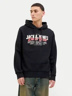 Bluzy męskie - Jack & Jones Bluza Logo 12279649 Czarny Regular Fit - miniaturka - grafika 1
