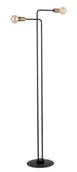 Lampy stojące - Sigma Gino 50314 lampa podłogowa 2x60W E27 czarny/złoty - miniaturka - grafika 1