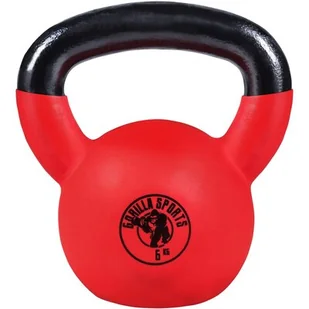 Gorilla Sports Kettlebell z gumową powłoką 6kg (100491-00008-0011) - Kettlebell - miniaturka - grafika 1