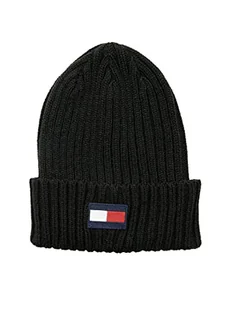 Tommy Hilfiger Mtze Ribbed Cuff czapka beanie-Mtze, Naszywka z czarną flagą, jeden rozmiar - Czapki damskie - miniaturka - grafika 1