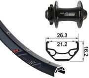 Koła rowerowe - Rodi Black Rock Front Wheel 26x1.9" XLC Disc 6-bolt TA 15mm, czarny 32H 2021 Koła MTB przednie - miniaturka - grafika 1