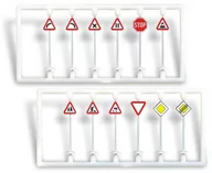 Kolekcjonerskie modele pojazdów - Znaki Drogowe zestaw 1 w skali H0 1:87 Igra Model - miniaturka - grafika 1